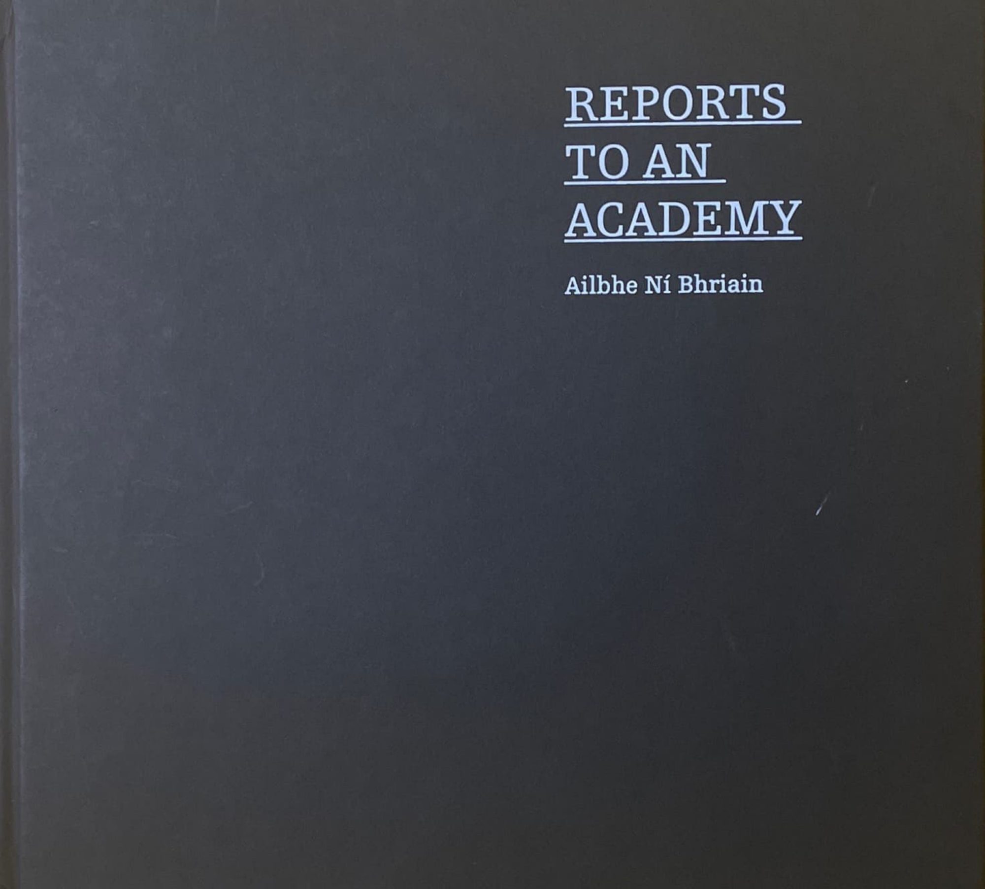 Reports To An Academy, Ailbhe Ní Bhriain
