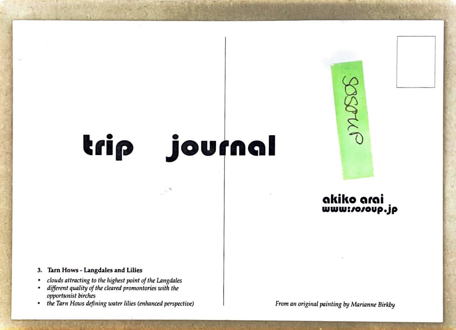 Trip Journal, Akiko Araki