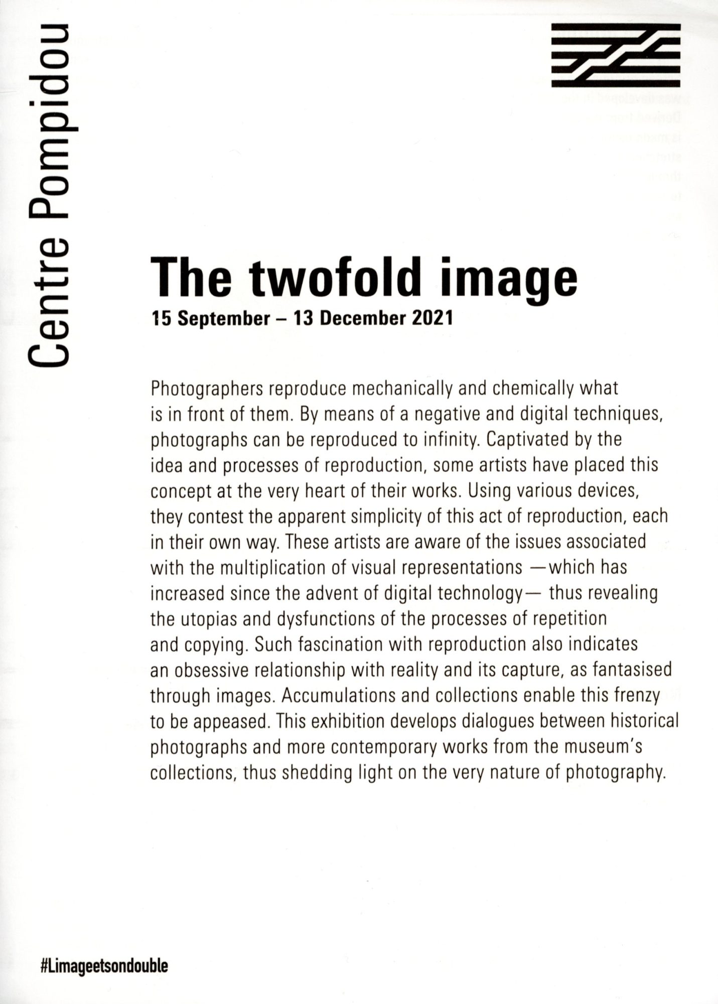 The twofold image, Centre Pompidou