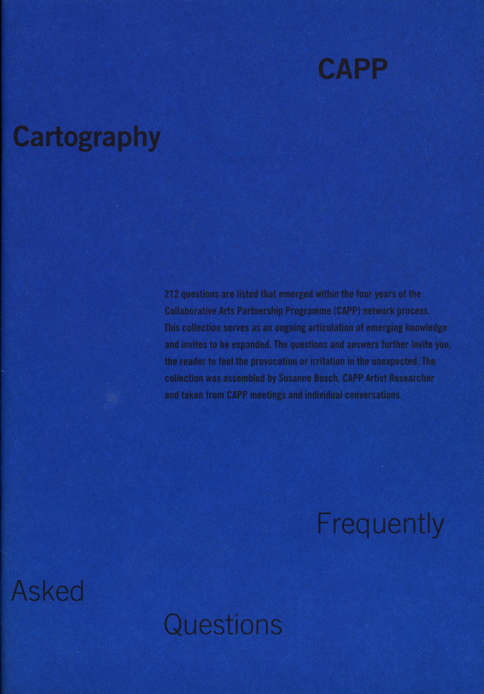 Cartography: Frequently Asked Questions CAPP